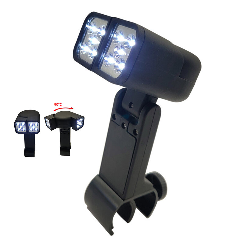 Luz LED para parrilla de barbacoa, Base de luz de fibra de vidrio, Material de nailon, lámpara superbrillante con 10 LED brillantes, 1,5 W, 19x9cm