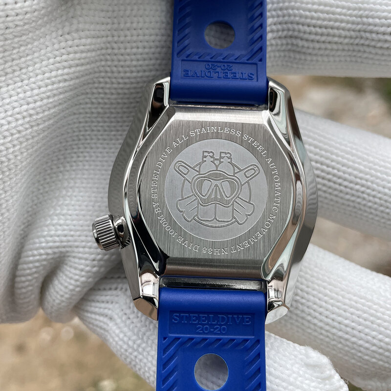 STEELDIVE SD1968 44MM inserto de bisel de cerámica caja de acero inoxidable 1000m impermeable NH35 reloj de buceo automático