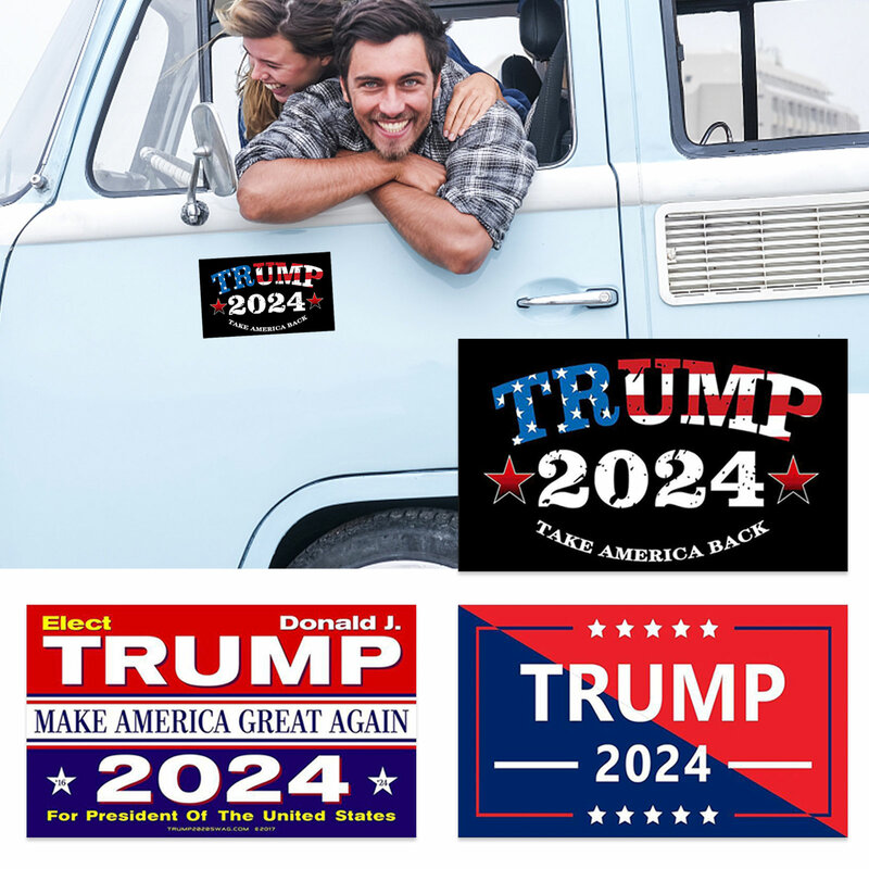 2024 Trump Car Sticker Make America Great Again Funny Architecture Stickers Skateboard Guitar Fridge Laptop Bike Joke 10pcs