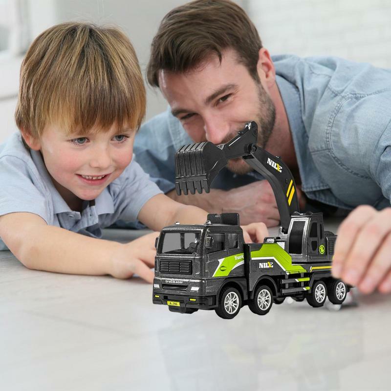 Klocki koparka i wywrotka zabawka pojazd budowlany bezwładności dla dzieci i dzieci pojazdy inżynieryjne plaży i
