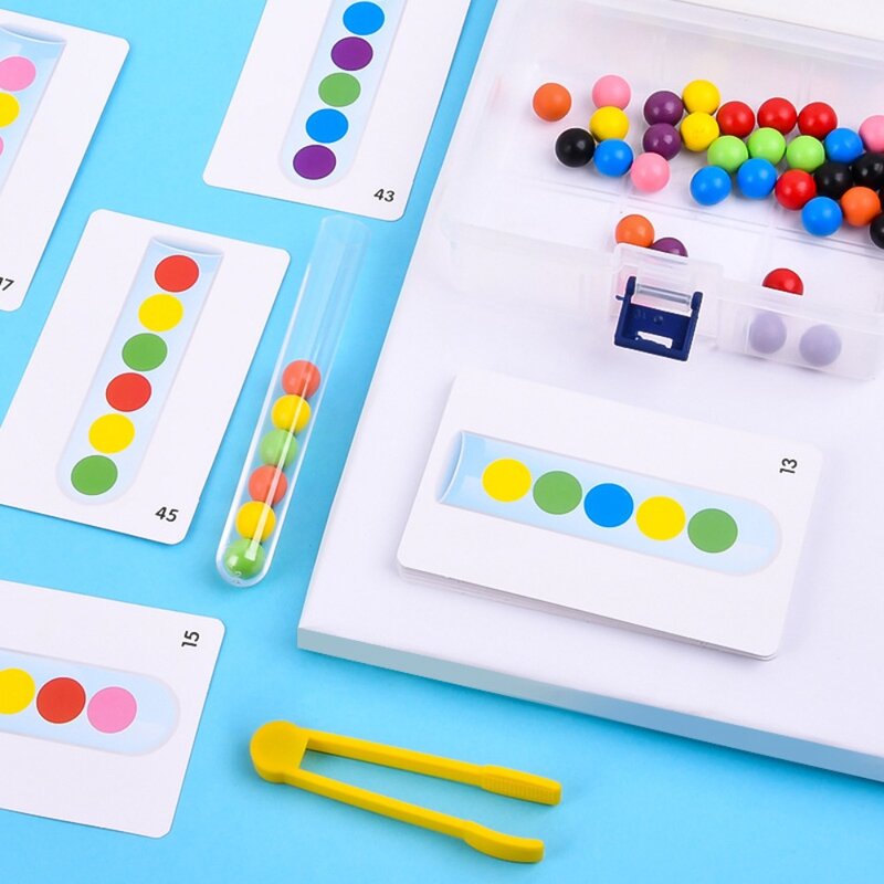 Clip Beads provetta giocattoli per bambini concentrazione logica Fine Motor Training Game sussidi didattici Montessori giocattolo educativo