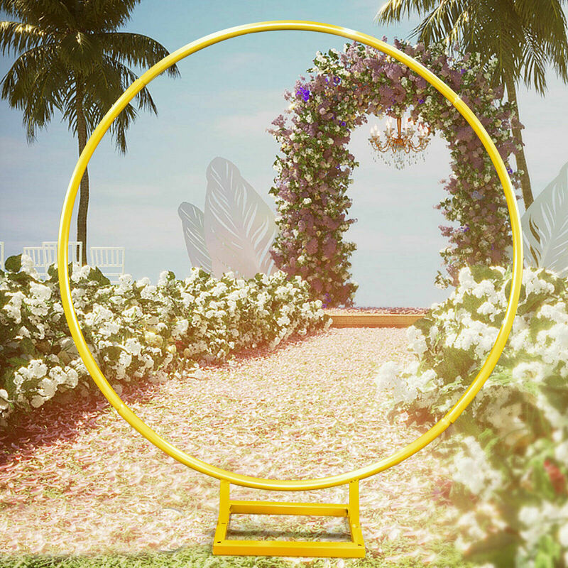 Свадебная АРКА Золотая круглая Рамка подставка металлические цветы воздушные шары стойка фотографический Декор