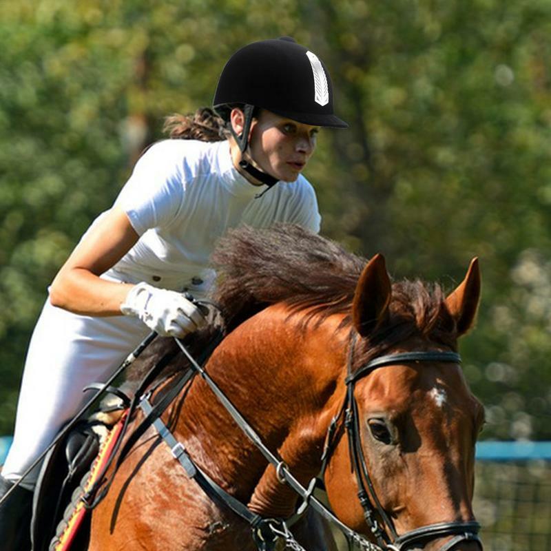 Tutup kepala berkendara kuda untuk wanita, tutup kepala pelindung berkendara kuda dapat diatur antilembap untuk pengendara kuda untuk