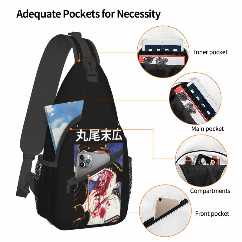 Suehiro Maruo Eye Licking Crossbody Sling Bags Small Chest Bag Shoulder Backpack Daypack for Travel Hiking Travel Bookbag