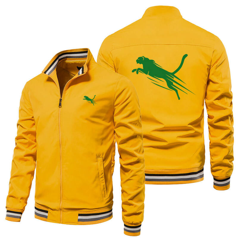 2024 primavera giacca uomo moda cerniera leopardo grafica lettera stampata Y2k abiti firmati giacca a vento giacca uomo Bomber giacche