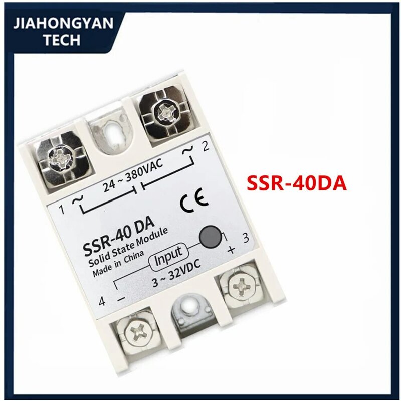 SSR-25DA SSR-40AA SSR-40DD SSR-40DA, PID 온도 제어용 솔리드 스테이트 릴레이 모듈, 10A 25A 40A 60A 80A 100A DA DD AA