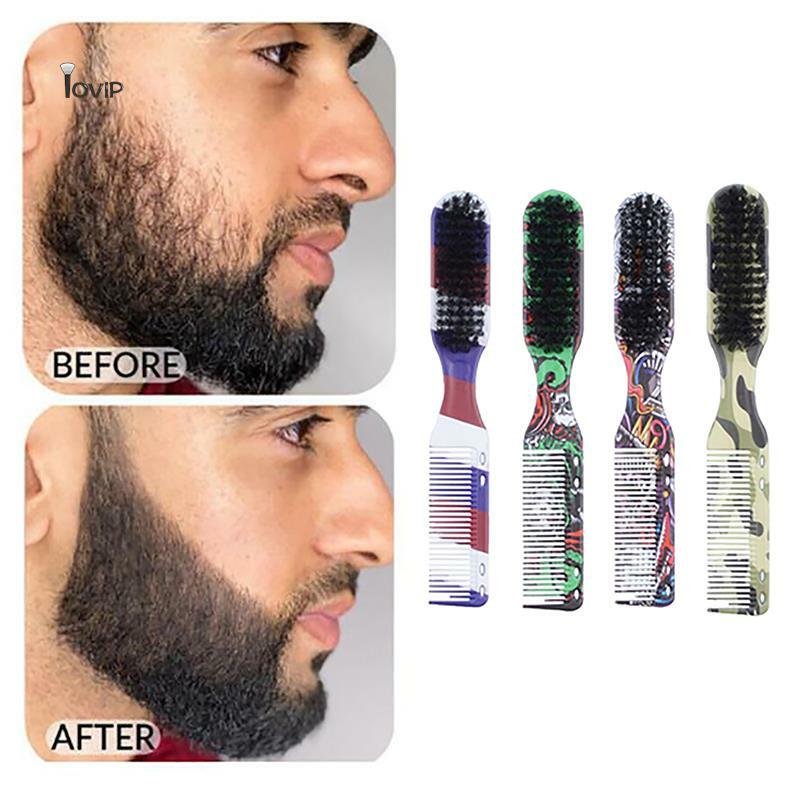 Hair brush Type Double-sided Beard Styling Brush Shaving Salon Cleaning Beard Neck Brush Professional Barber Hair Cutting Comb