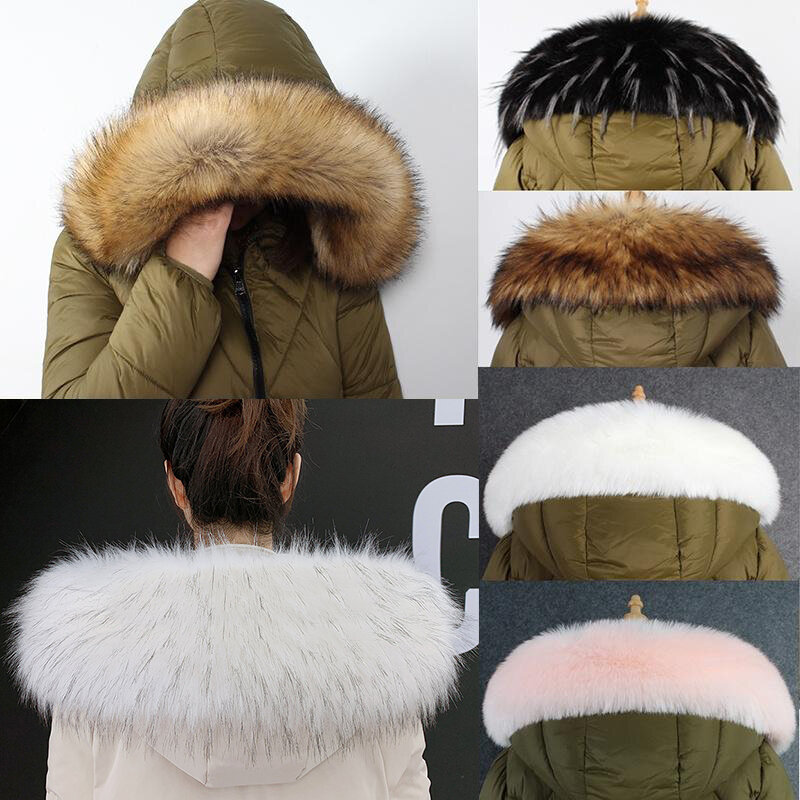 Bufandas de piel sintética para mujer, cuello esponjoso, chal cálido, accesorios de abrigo, bufanda de piel gruesa de felpa, Invierno