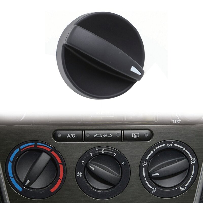 3Pcs Car A/C Heater Climate Control Switch Knobs Control Switch Knobs A/C Knob For 2006-2008 Mazda 6 GV2W-61-195 GV3A-61-195