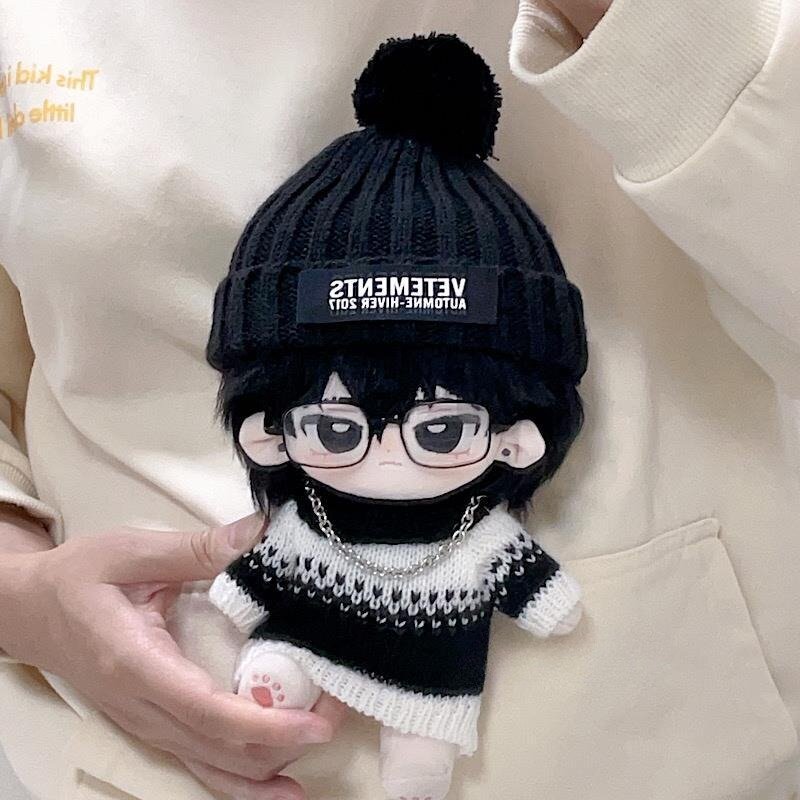 Plush Cotton Stuffed Doll Clothes Set, Cool Handsome Fashion Trend, No Ensemble, Costume Accessories, Birthday Gift, 20cm