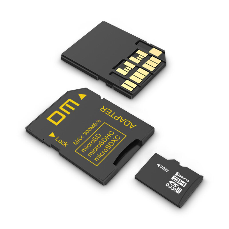 DM SD-t Adapter SD4.0 UHS-IIcomptabile with microSD microSDHC microSDXC transfer speed can up to 300MB/s micro sd Card reader