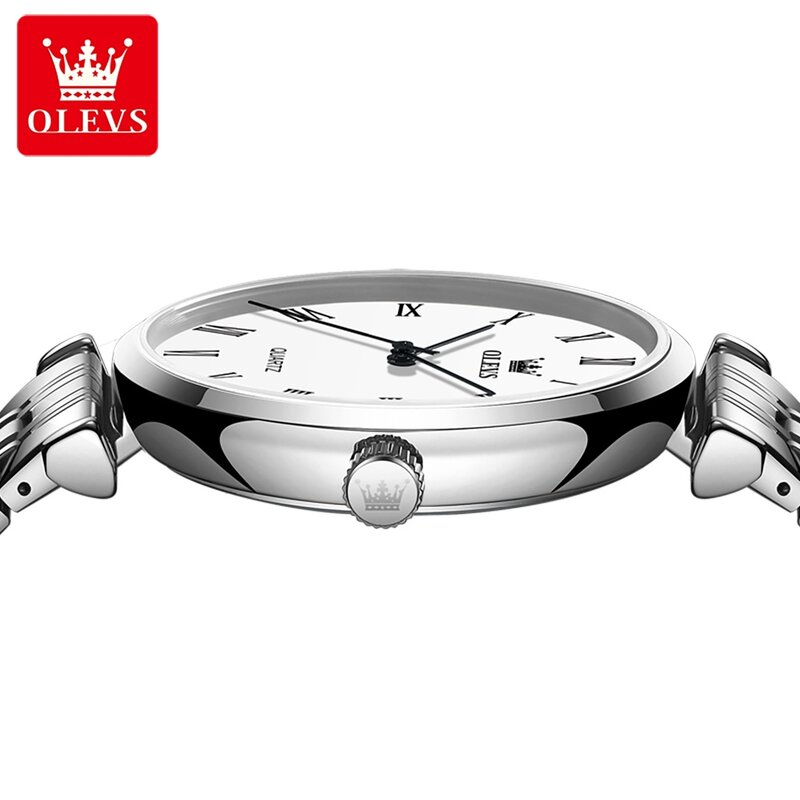 OLEVS Brand New Fashion Quartz Watch for Men Luxury Gold Stainless Steel Strap Waterproof Simple Mens Watches Relogio Masculino