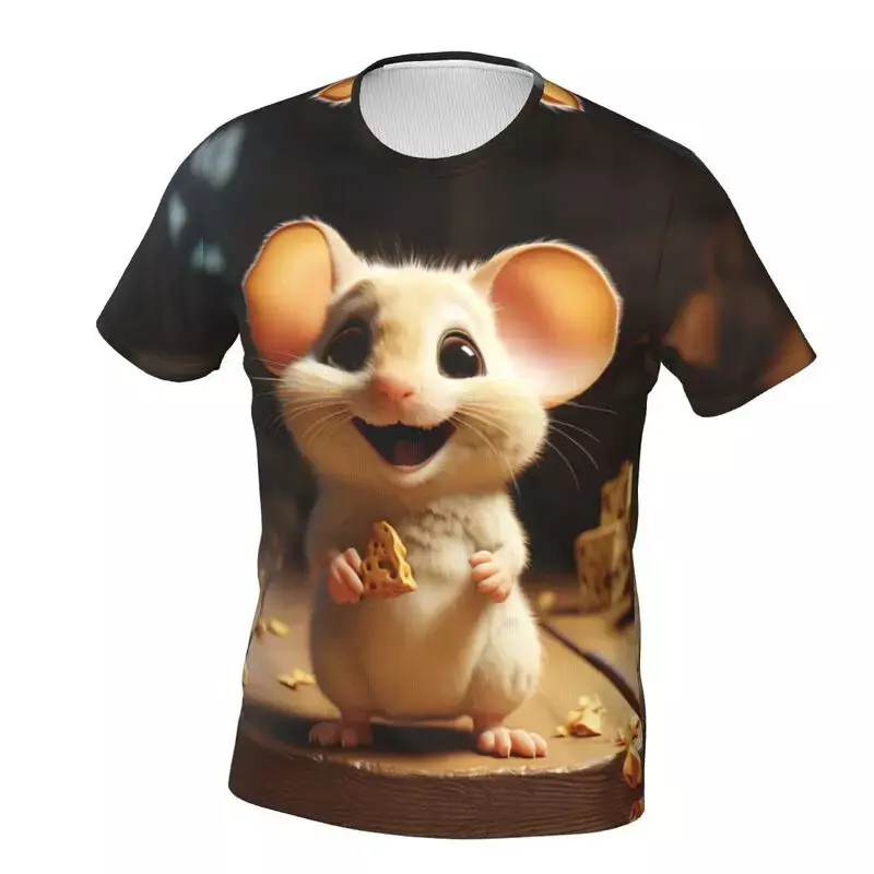 T-shirt Casual da uomo e da donna Top Mouse Cartoon Animal stampa 3D a maniche corte estate Plus Size abbigliamento Y2K