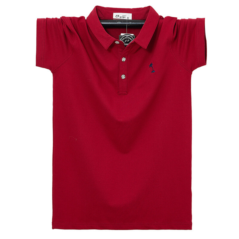 Summer Polo Shirts Men Plus Size 6XL Cotton Polo Shirt Male Summer Solid Color Tops Big Size 6XL