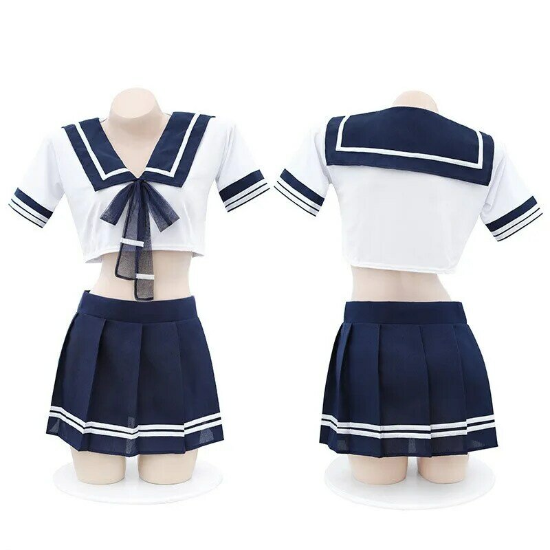 4XL Plus Size Porno Women Sexy School Girl Costumes Cosplay Babydoll Sexy Lingerie Suspender Student Uniform Japanese Role Play