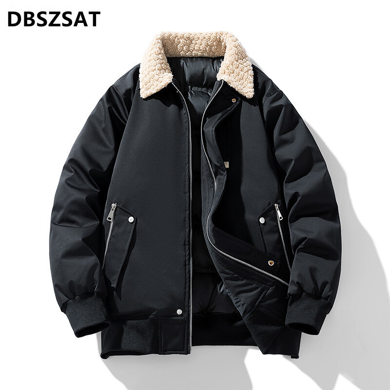 Chaqueta acolchada de algodón para hombre, abrigo grueso y cálido, ropa de calle ligera, invierno, 2025
