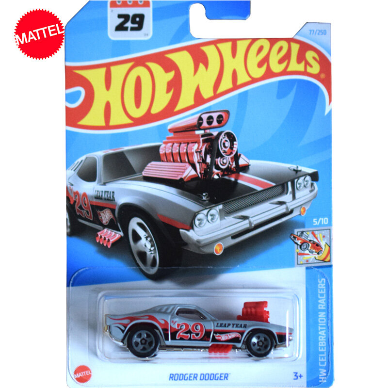 Original Mattel Hot Wheels C4982 Car 1/64 Diecast 77/250 Leap Year Rodger Dodger Vehicle Toys for Boys Collection Birthday Gift