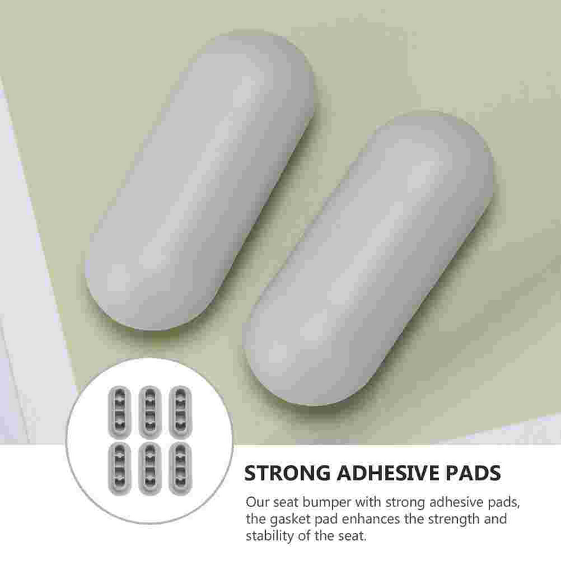 6 Pcs Seat Cushion Toilet Gasket Self-adhesive Pad Anti-slip Gaskets Buffer Bumper Pads