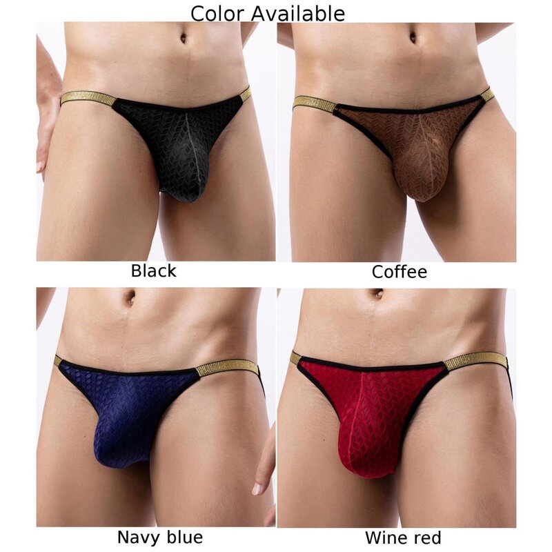 Hot Mens Sexy Low Waist Briefs Bikini Calzoncillos Hombre Solid Underpants Panties Men Swimmwear Elastic Lingerie Underwear