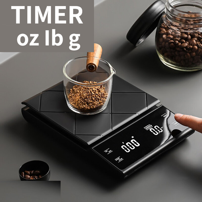 USB شحن المطبخ مقياس القهوة مع الموقت LED الرقمية أوقية/Ib/g مقياس الالكترونية المنزلية المطبخ الغذاء مقياس