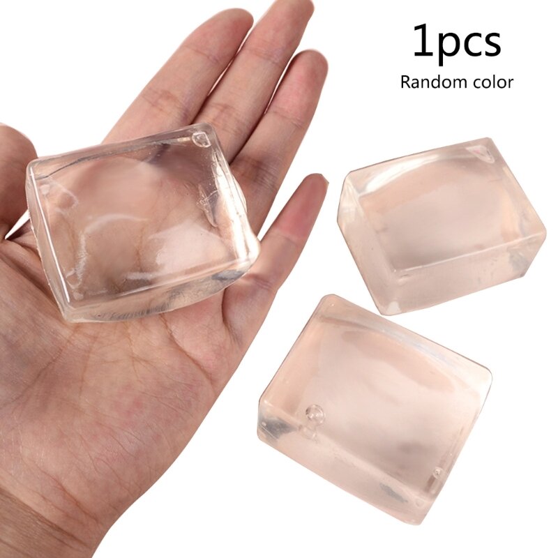 77HD Juguete de ventilación irrompible Rebote Sensorial Maltosa Squeeze Cubo de hielo Sensorial Tofu Glitter Dreamy Photo Props
