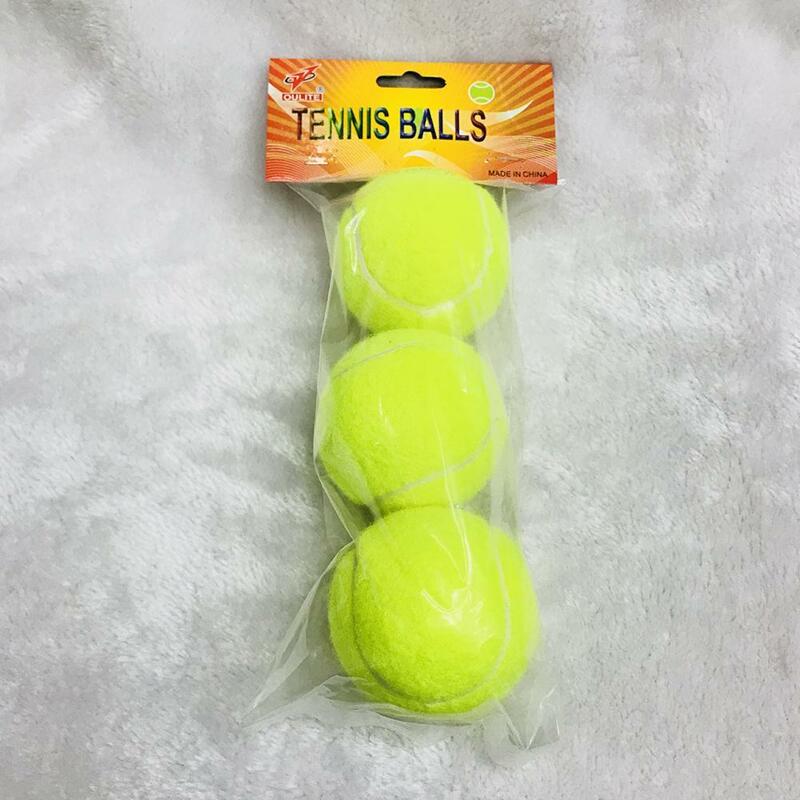 3 pezzi palline da Tennis ad alto rimbalzo pratica allenamento Tennis per cani morso 6.4CM palline da Tennis in fibra chimica ad alta flessibilità