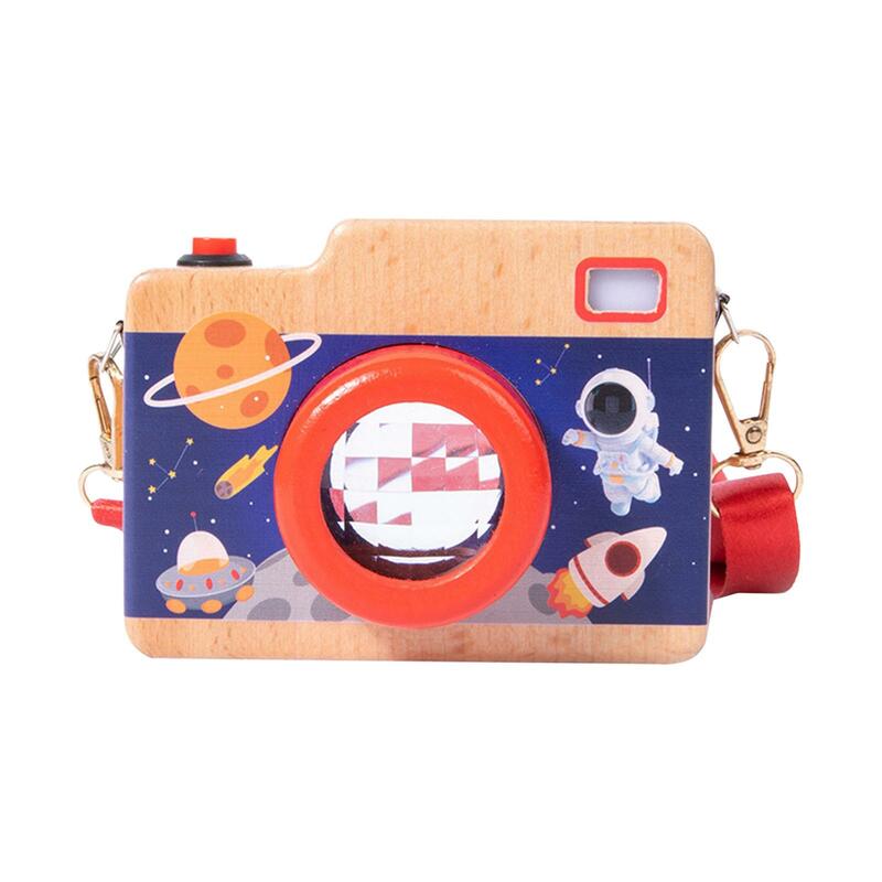 Wood Pretend Camera Pretend Time Play for Birthday Gift Intelligent Toys