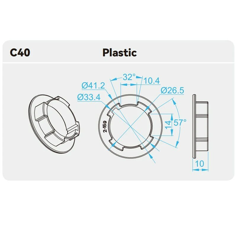 Adattatore per corona accessori per tende elettriche C40 D40