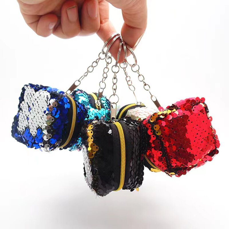 Borsa portamonete per bambini cambia colore paillettes Mini portafoglio moda donna New Bling Mini borsa con paillettes borsa portachiavi piccolo regalo