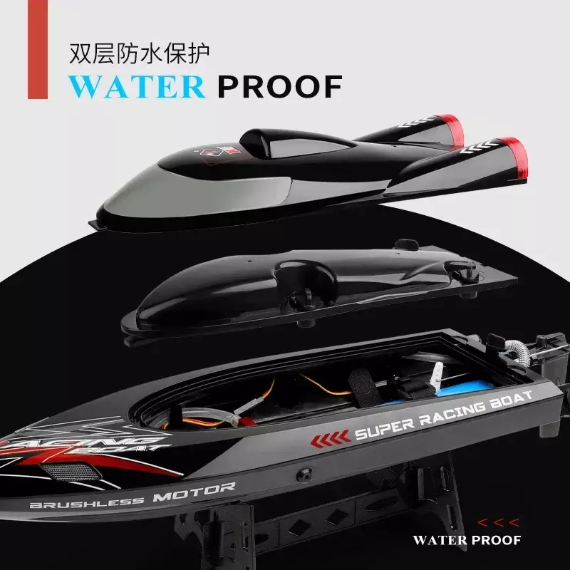 WLtoys WL916 RC Boat 2.4Ghz 55KM/H Brushless High Speed Racing Boat Model Remote Control Speedboat Adults Children RC Toys Gift