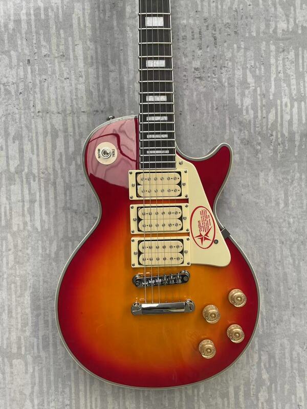 Gib$on logo guitar, 3pick ups CS veneer top Made in China, off the shelf, mahogany body, high quality