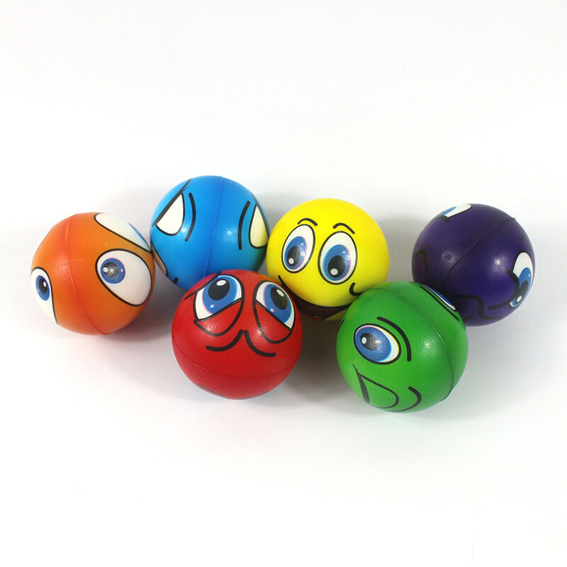 Smiley-子供のストレス解消ボール,リラックス後のストレス解消,ギフト,おもちゃ,12ユニット