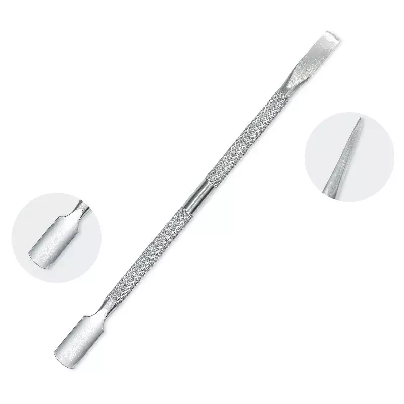 Nail and Manicure Care Tools Double-Headed Dead Skin Cuticle Push Stainless Steel Leather Forked Removing Tools Manicure