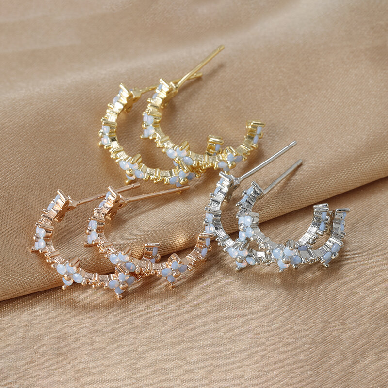 Boucles d'oreilles à tige en acier inoxydable pour femmes, bijoux de mode coréens, nouvelle arrivée, frais, charmant, doux, fleur, 2023