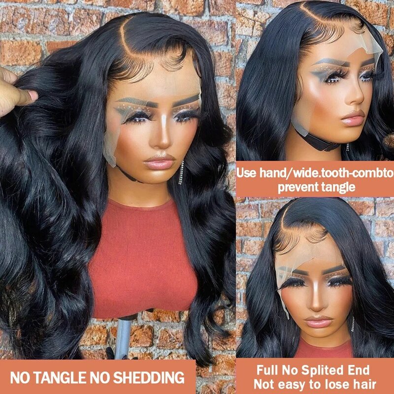 13x4 HD Transparent Body Wave Lace Frontal Wig Brazilian 13x6 Water Wave Ready To Wear 5x5 Lace Closure Glueless Wig For Women