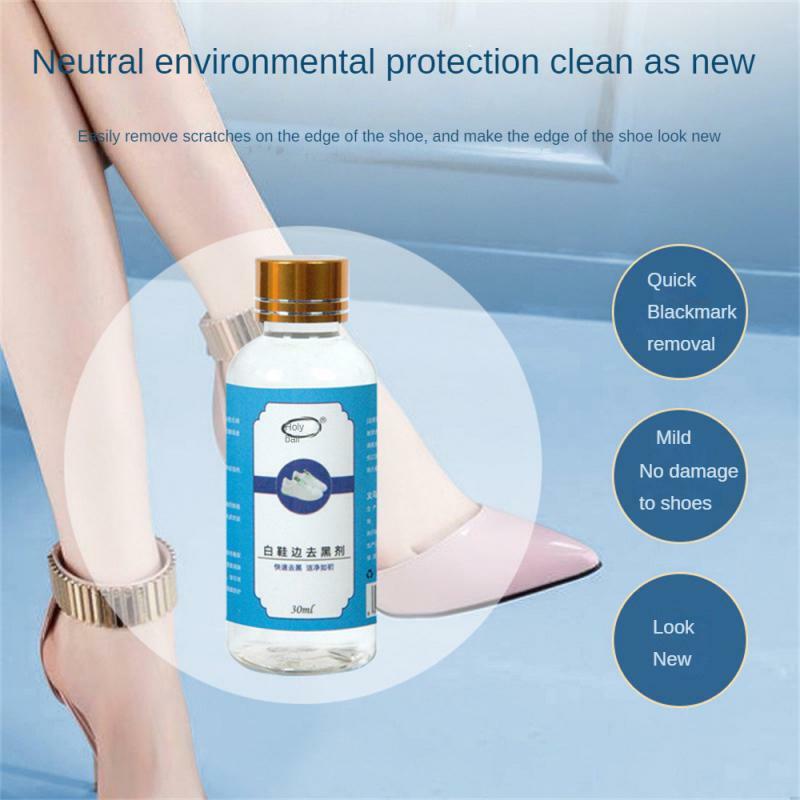 30ml White Shoes Stain Polish Cleaner Dirt Remover Sneaker Whiten Cleaner Decontamination Brightening Liquid Yellow Edge Cleaner