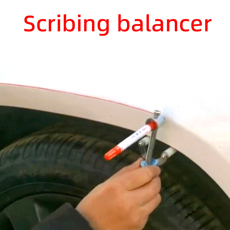 1 sztuk koło samochodowe brwi równoległe Scriber karoserii narzędzie do naprawiania wgnieceń malowany ze stali nierdzewnej narzędzie do znakowania