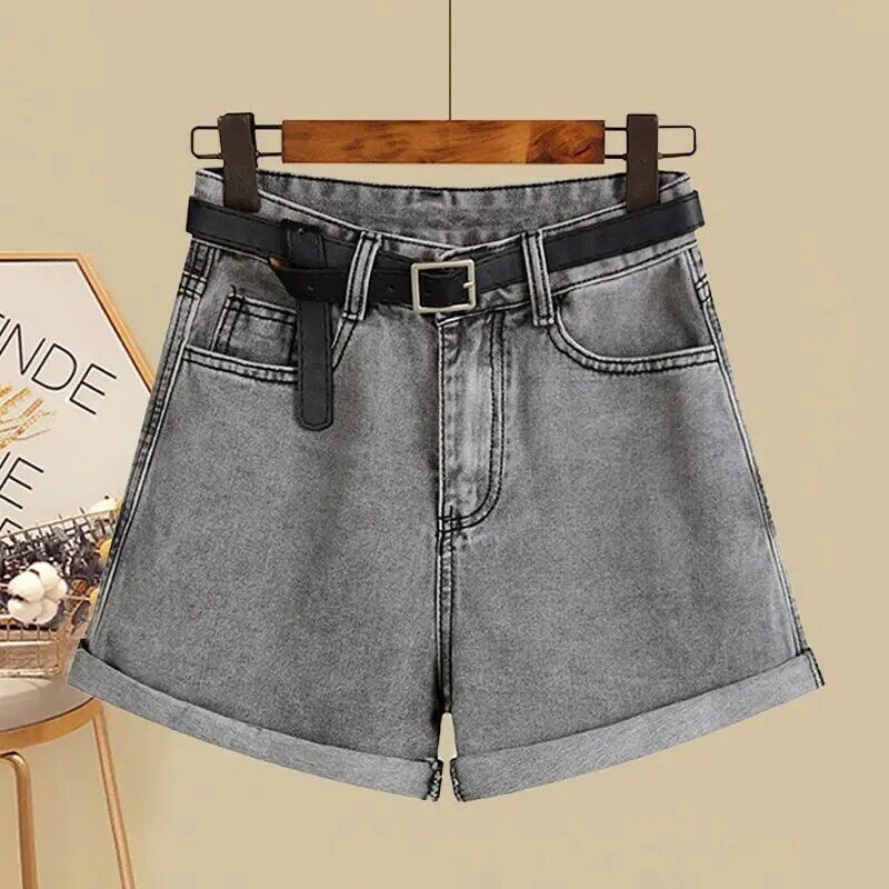 Frühjahr/Sommer Set Damen neuen Stil gestreiften Sonnenschutz hemd vielseitige schlanke Jeans shorts mit Hosenträgern dreiteiliges Set