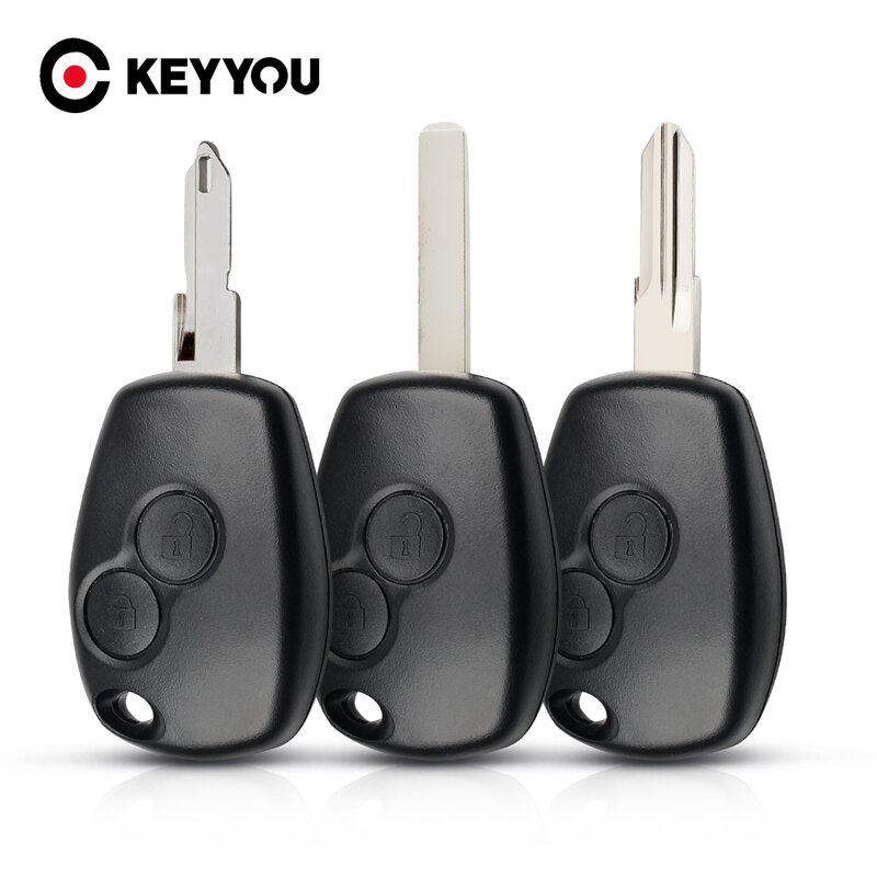 KEYYOU 2 Buttons Car Remote Key Shell Case For Renault Megan Modus Clio 3 Kangoo Twingo Logan Sandero Duster For Nissan Almera