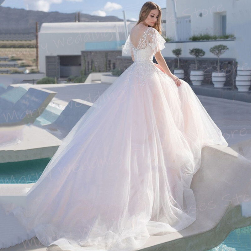 Женское свадебное платье It's yiiya, белое винтажное платье трапециевидной формы с кружевной аппликацией и открытой спиной на лето