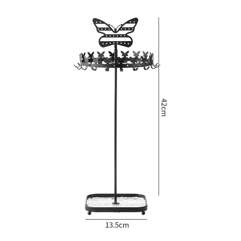 Rotating Jewelry Holder Iron Jewelry Organizer for Watches Pendant Ring