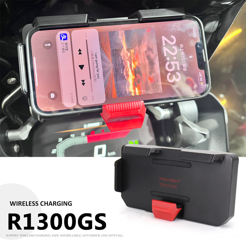 Moto per BMW R1200GS R1250GS LC Adventure USB telefono cellulare staffa di navigazione GPS supporto di ricarica Wireless F750GS F850GS