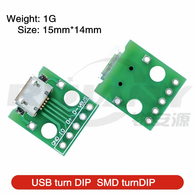 Micro Usb Turn Dip Ouder B Mike 5P Patch Turn In-Line Adapter Board Heeft Gelast Vrouwelijke Hoofd