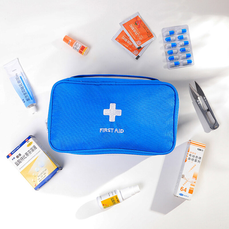 Bolsa de almacenamiento médica portátil para viaje al aire libre, Kit de primeros auxilios para píldoras de medicina, gran capacidad, Oxford, Kits de emergencia médica