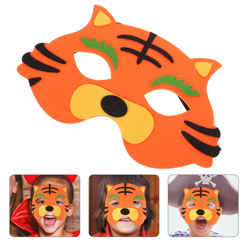 Metade sentiu máscara animal para vestir-se, máscaras de máscaras, adereços de Halloween, festa cosplay, roupas, tigre, tigre