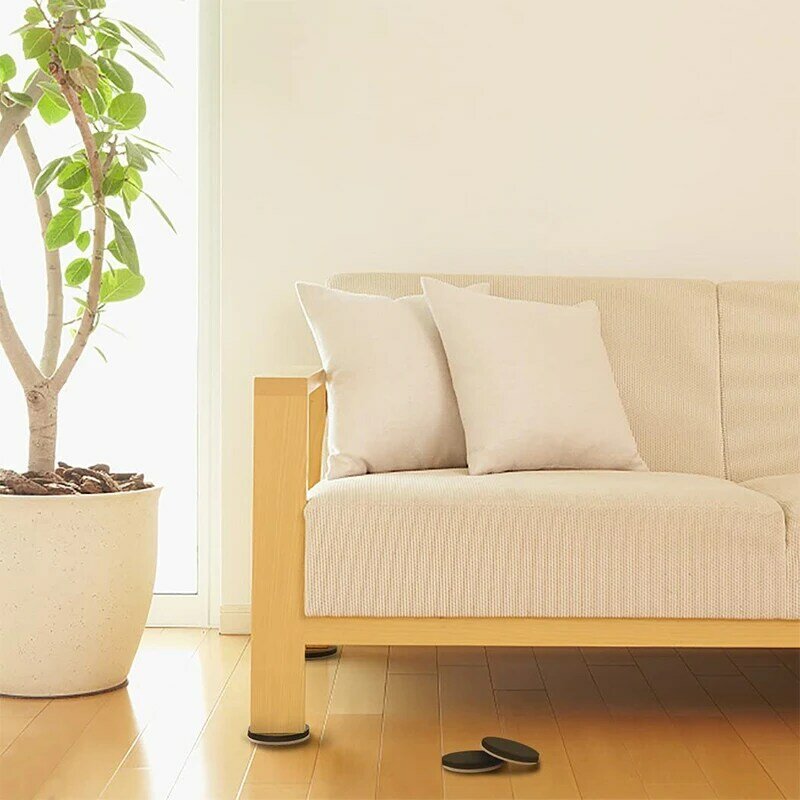 Bantalan Slider Furnitur Felt Tebal Pelindung Lantai Kayu Antiselip Penutup Kaki Kursi Meja Sofa Kasur untuk Mebel Berat