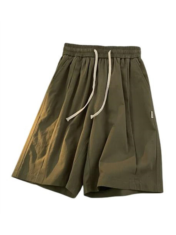 Zomer Nieuwe Heren Cargo Shorts Mode Koreaanse Versie Losse Shorts Heren Multi-Pocket Straight Casual Korte Broek E158