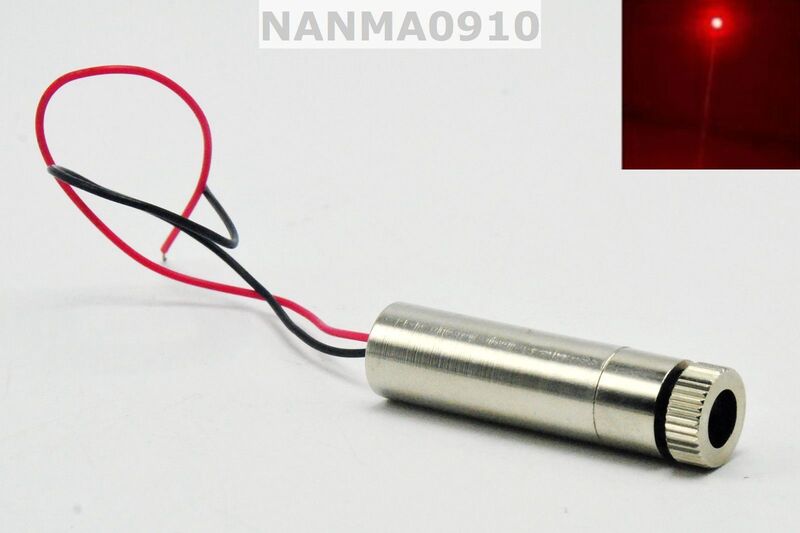 調整可能で再利用可能な赤いレーザーダイオードモジュール,ドットLEDライト,100mw, 650nm, 5v