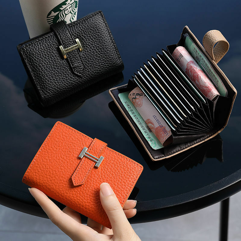 複数のカードスロット付きの女性用カードホルダー,小さな財布,カードホルダー,大容量のカードホルダー