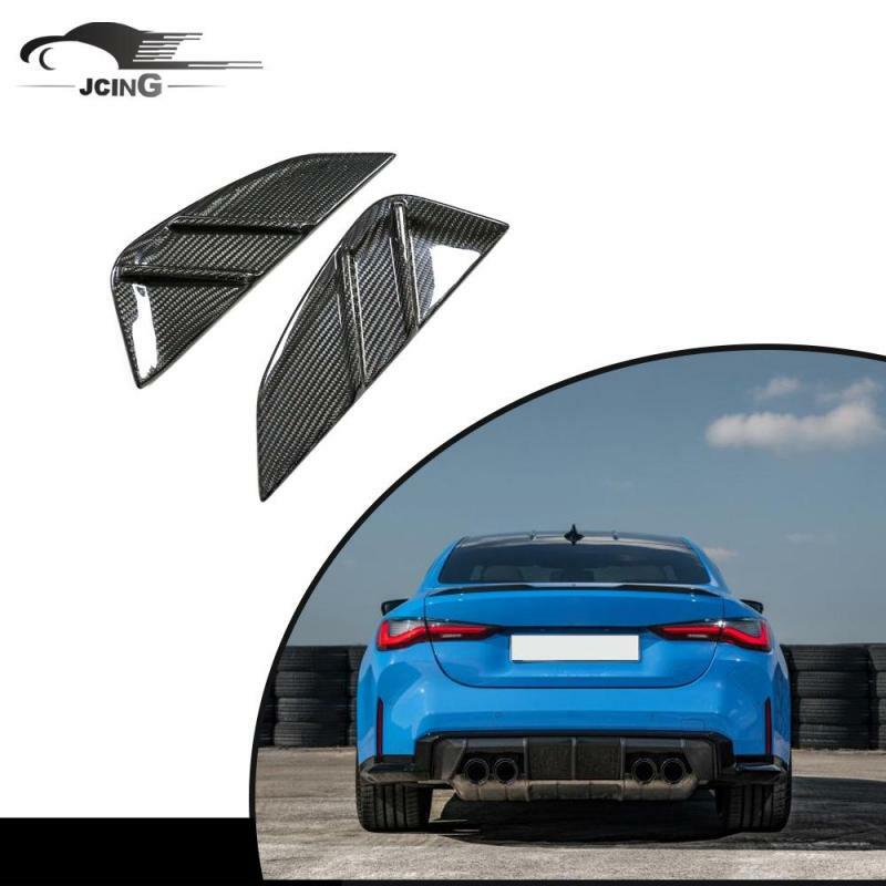 Guardabarros delantero de fibra de carbono seco para BMW G80 M3, cubierta de ventilación lateral, decoración, 2021-2023